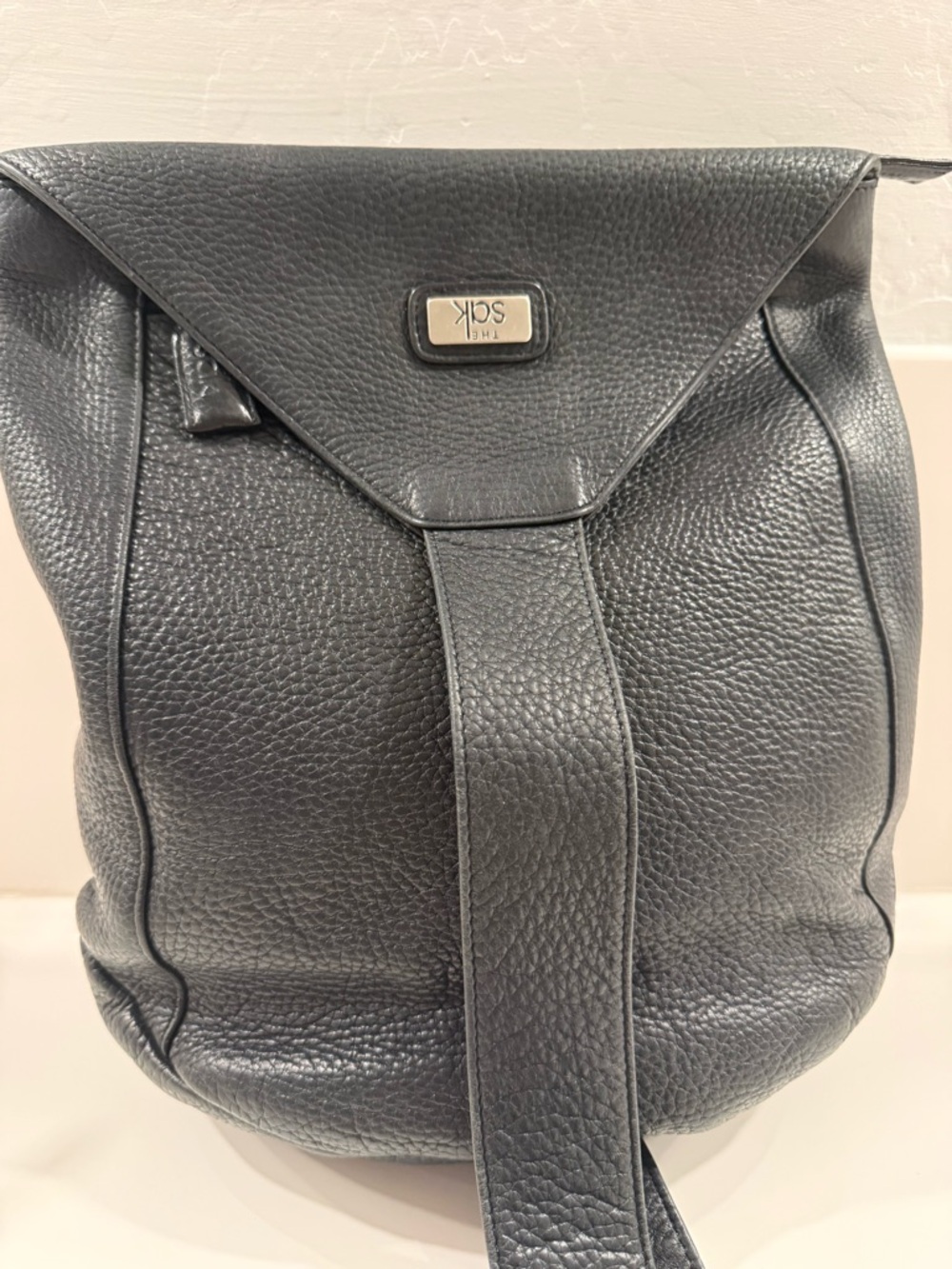 Single Strap The Sak Collegiate Pebbled Grain Leather Flap-Top Backpack